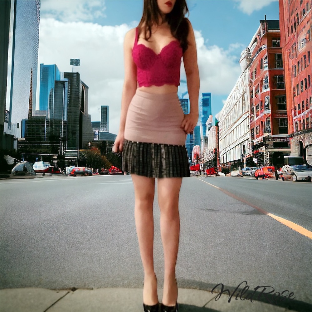 Cavalli Class Lilac Pleated Mini Skirt SZ 6 or 4